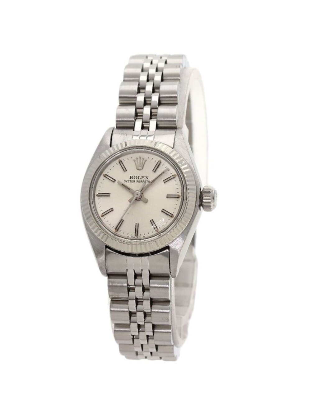 Rolex Oyster Perpetual Vintage Watch SS White Gold